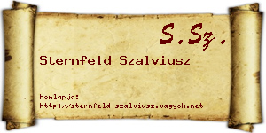 Sternfeld Szalviusz névjegykártya